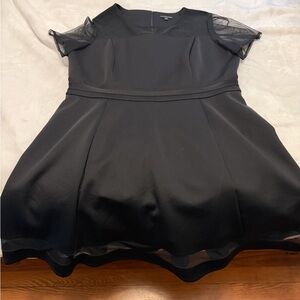 Lane Bryant Black Dress with Sheer Detail